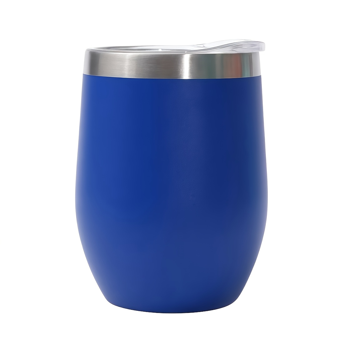 12oz Stainless Steel Insulated Wine Tumbler with Lid - Double-Wall Vacuum Insulated Cup, Spill-Proof Design & Elegant Finish, 304 Stainless Steel Reusable Vacuum Cup for Hotu002FCold Drinks, Coffee, Beer, Cocktails, Wine - Perfect for Home, Travel - Image 7