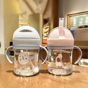 1pc Sippy Cup Baby Learning Drinking Cup Anti-Choking Plastic Portable Water Cup