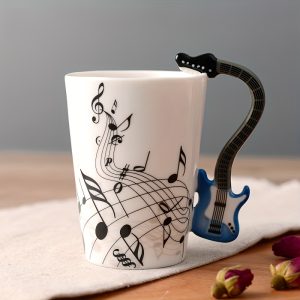 Ceramic Coffee Cup for Couples with a Handle, Featuring a Unique Design