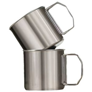 Stainless Steel Folding Water & Coffee Cup - Portable, Multi-Use Mug for Outdoor Camping, Picnics, and Hiking, 304, Outdoor Camping, Travel Cup