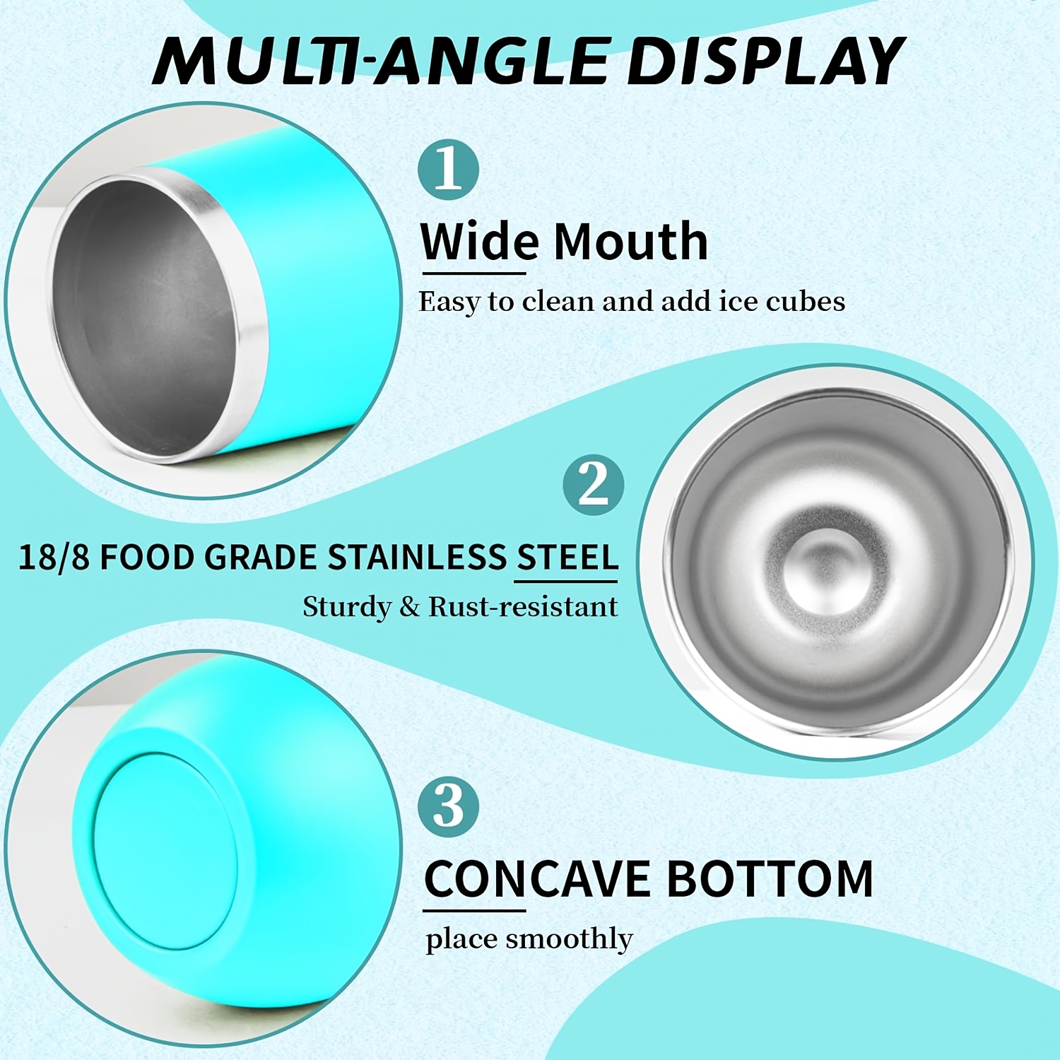 12oz Stainless Steel Insulated Wine Tumbler with Lid - Double-Wall Vacuum Insulated Cup, Spill-Proof Design & Elegant Finish, 304 Stainless Steel Reusable Vacuum Cup for Hotu002FCold Drinks, Coffee, Beer, Cocktails, Wine - Perfect for Home, Travel - Image 6